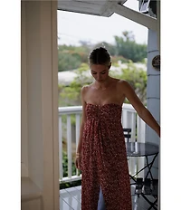 Gianni Bini x Cyd Morris The Millie Ditsy Floral U-Hardware Detail Sleeveless Dress Cover Up