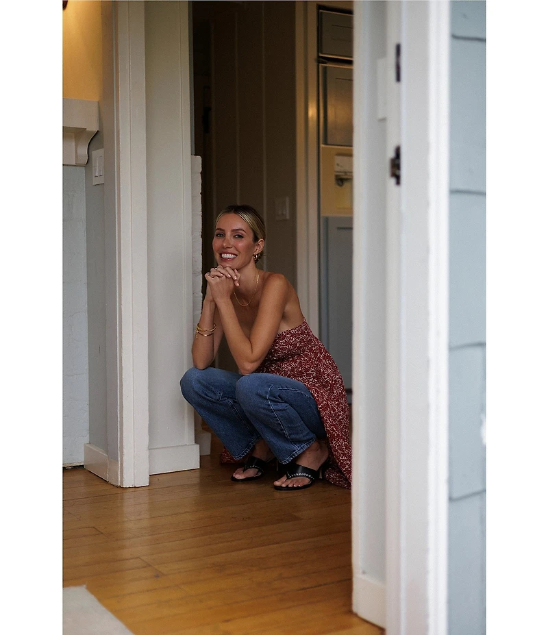 Gianni Bini x Cyd Morris The Millie Ditsy Floral U-Hardware Detail Sleeveless Dress Cover Up