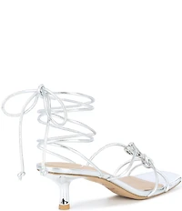 Gianni Bini x Cyd Morris The Minnie Leather Seashell Ankle Wrap Sandals