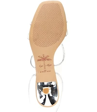 Gianni Bini x Cyd Morris The Minnie Leather Seashell Ankle Wrap Sandals