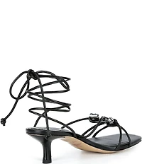 Gianni Bini x Cyd Morris The Minnie Leather Seashell Ankle Wrap Sandals