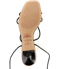 Gianni Bini x Cyd Morris The Minnie Leather Seashell Ankle Wrap Sandals