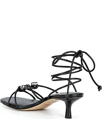 Gianni Bini x Cyd Morris The Minnie Leather Seashell Ankle Wrap Sandals