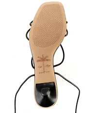 Gianni Bini x Cyd Morris The Minnie Leather Seashell Ankle Wrap Sandals