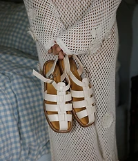 Gianni Bini x Cyd Morris The Captain Leather Square Toe Fisherman Sandals