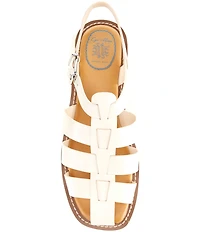 Gianni Bini x Cyd Morris The Captain Leather Square Toe Fisherman Sandals