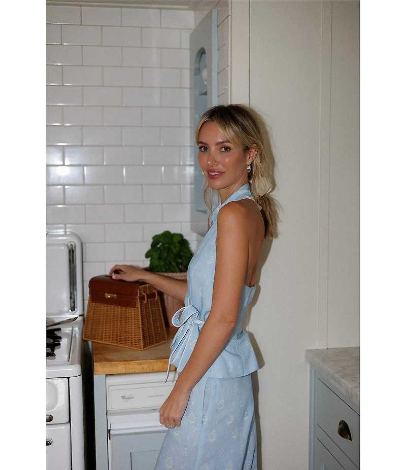 Gianni Bini x Cyd Morris The Dottie Brown Large Wicker Satchel Bag