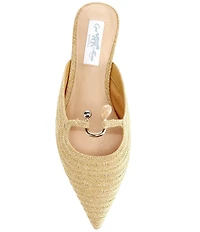 Gianni Bini x Cyd Morris The Hampton Raffia Ornamented Mules