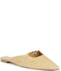 Gianni Bini x Cyd Morris The Hampton Raffia Ornamented Mules
