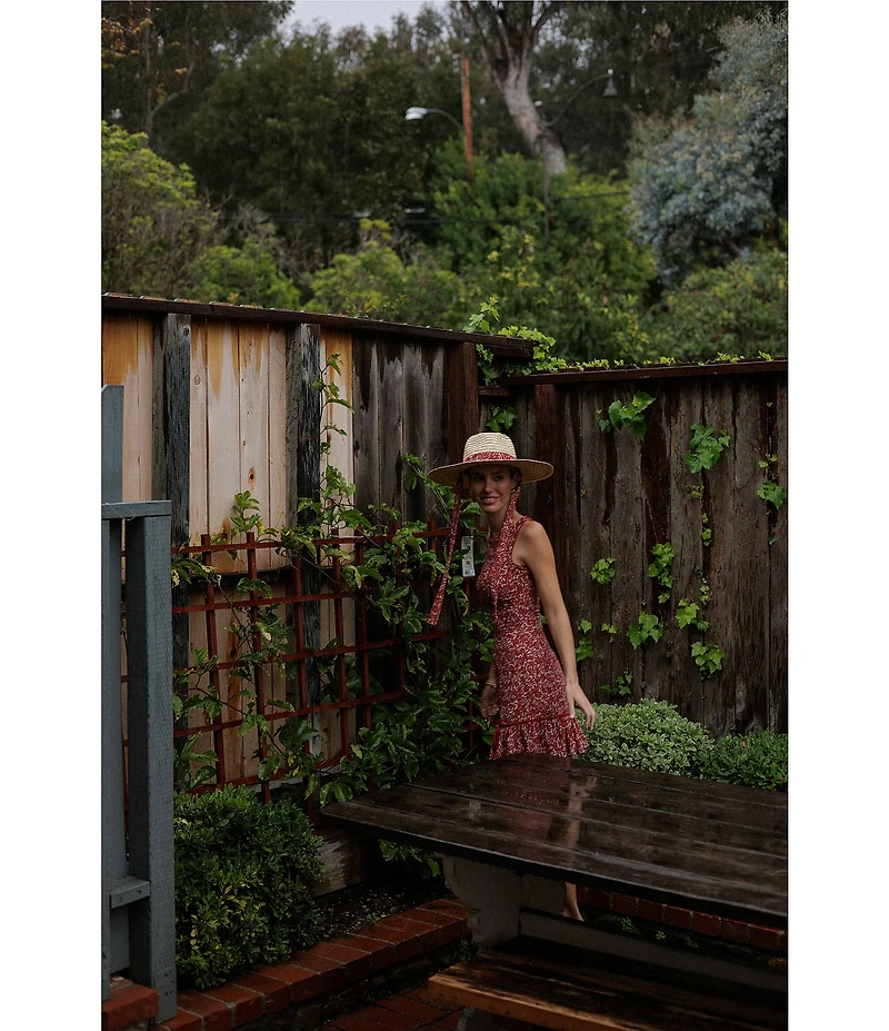 Gianni Bini x Cyd Morris The Jen Boat Neck Sleeveless Crinkle Mini Dress