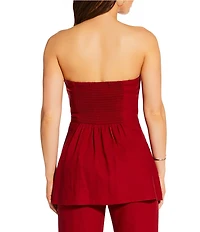 Gianni Bini x Cyd Morris The Kelsi Strapless Linen Coordinating Top