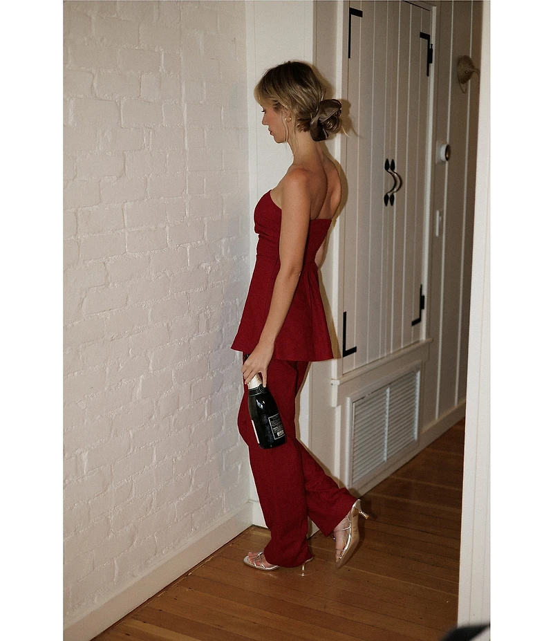 Gianni Bini x Cyd Morris The Kelsi Strapless Linen Coordinating Top