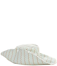 Gianni Bini x Cyd Morris The Leo Stripe Print Front Snap Brim Floppy Linen Hat