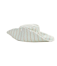 Gianni Bini x Cyd Morris The Leo Stripe Print Front Snap Brim Floppy Linen Hat