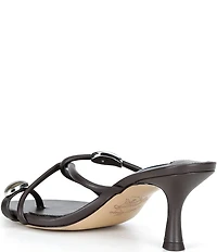 Gianni Bini x Cyd Morris The Miramar Leather Ornamented Toe Loop Sandals