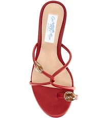 Gianni Bini x Cyd Morris The Miramar Leather Ornamented Toe Loop Sandals
