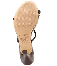 Gianni Bini x Cyd Morris The Miramar Leather Ornamented Toe Loop Sandals