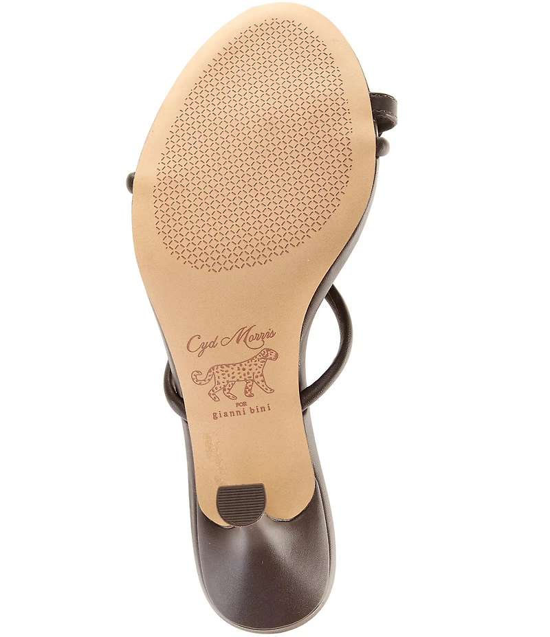 Gianni Bini x Cyd Morris The Miramar Leather Ornamented Toe Loop Sandals