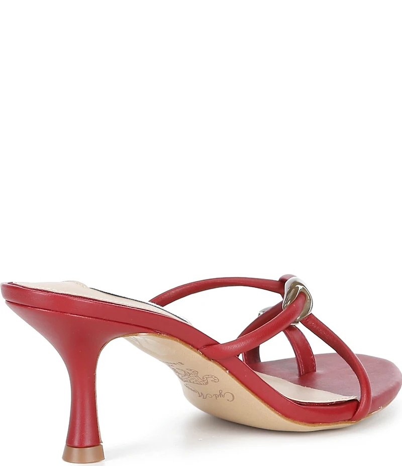 Gianni Bini x Cyd Morris The Miramar Leather Ornamented Toe Loop Sandals