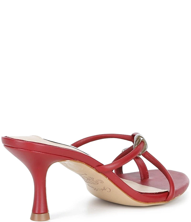 Gianni Bini x Cyd Morris The Miramar Leather Ornamented Toe Loop Sandals