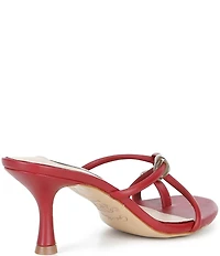 Gianni Bini x Cyd Morris The Miramar Leather Ornamented Toe Loop Sandals
