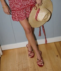 Gianni Bini x Cyd Morris The Miramar Leather Ornamented Toe Loop Sandals