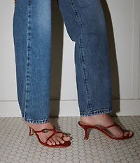 Gianni Bini x Cyd Morris The Miramar Leather Ornamented Toe Loop Sandals