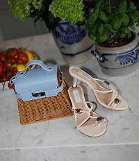 Gianni Bini x Cyd Morris The Miramar Leather Ornamented Toe Loop Sandals