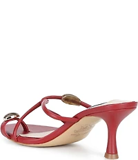 Gianni Bini x Cyd Morris The Miramar Leather Ornamented Toe Loop Sandals