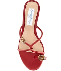 Gianni Bini x Cyd Morris The Miramar Leather Ornamented Toe Loop Sandals
