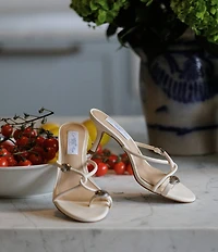 Gianni Bini x Cyd Morris The Miramar Leather Ornamented Toe Loop Sandals