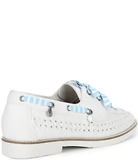 Gianni Bini x Cyd Morris The Nantucket Suede Woven Boat Shoes