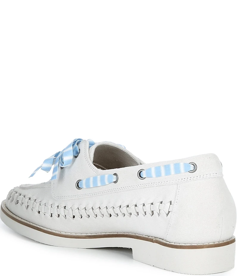 Gianni Bini x Cyd Morris The Nantucket Suede Woven Boat Shoes