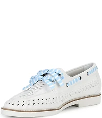 Gianni Bini x Cyd Morris The Nantucket Suede Woven Boat Shoes