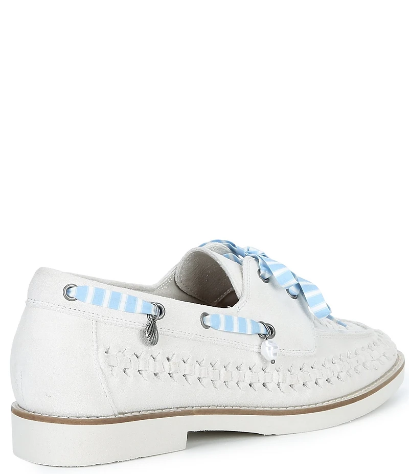 Gianni Bini x Cyd Morris The Nantucket Suede Woven Boat Shoes