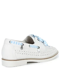 Gianni Bini x Cyd Morris The Nantucket Suede Woven Boat Shoes