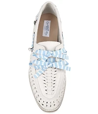 Gianni Bini x Cyd Morris The Nantucket Suede Woven Boat Shoes