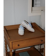 Gianni Bini x Cyd Morris The Nantucket Suede Woven Boat Shoes