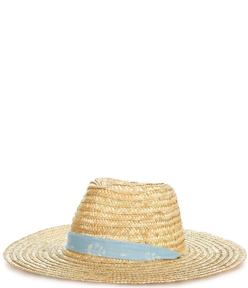 Gianni Bini x Cyd Morris The Walter Straw Hat with Interchangeable Scarf