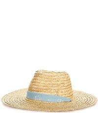 Gianni Bini x Cyd Morris The Walter Straw Hat with Interchangeable Scarf