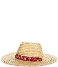 Gianni Bini x Cyd Morris The Walter Straw Hat with Interchangeable Scarf