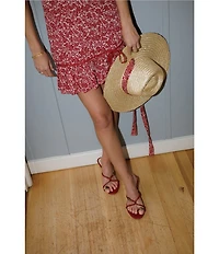 Gianni Bini x Cyd Morris The Walter Straw Hat with Interchangeable Scarf