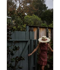 Gianni Bini x Cyd Morris The Walter Straw Hat with Interchangeable Scarf