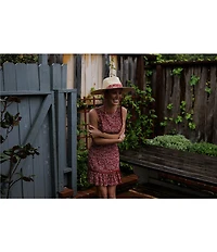 Gianni Bini x Cyd Morris The Walter Straw Hat with Interchangeable Scarf