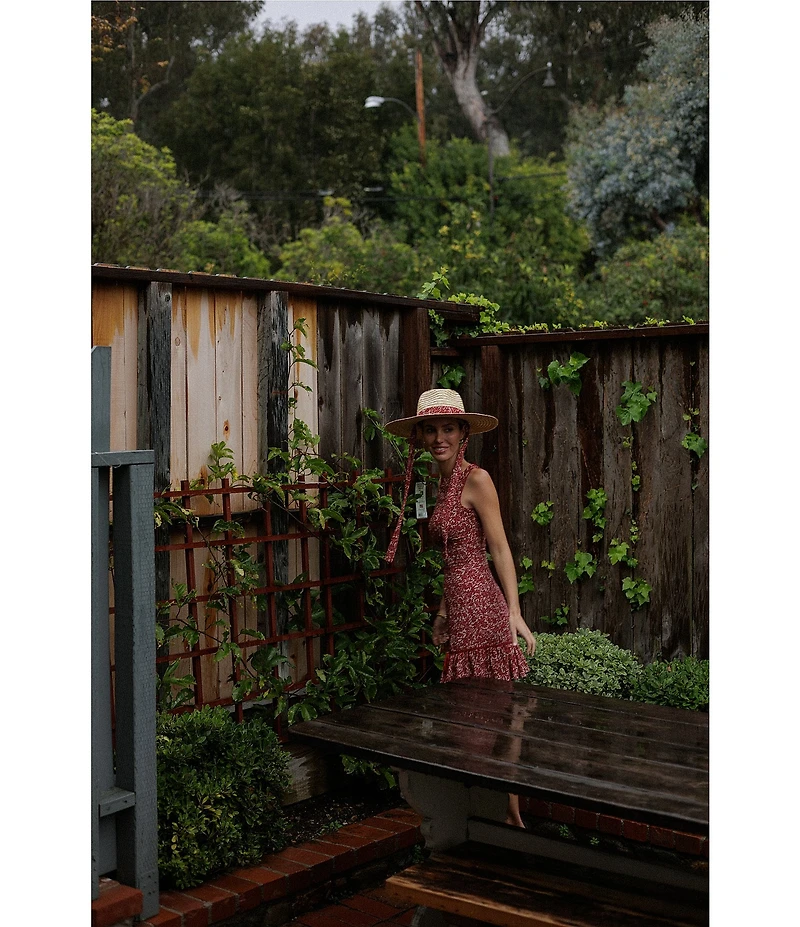 Gianni Bini x Cyd Morris The Walter Straw Hat with Interchangeable Scarf