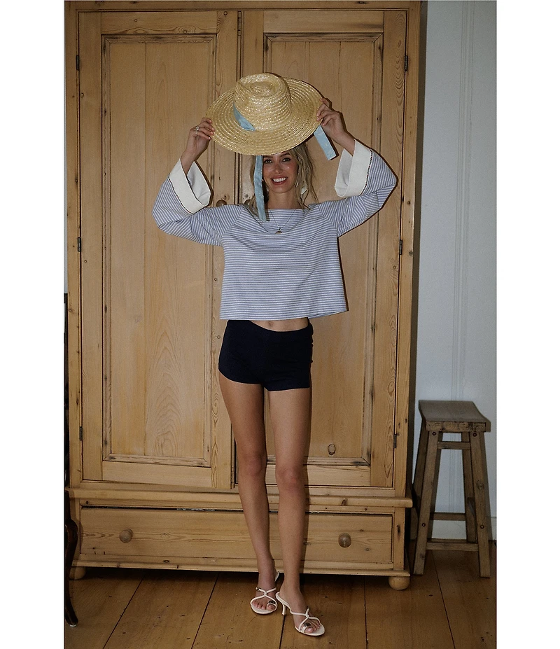 Gianni Bini x Cyd Morris The Walter Straw Hat with Interchangeable Scarf