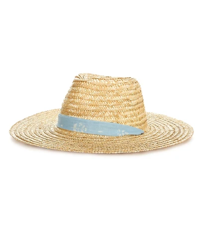 Gianni Bini x Cyd Morris The Walter Straw Hat with Interchangeable Scarf