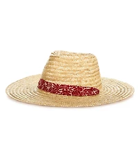 Gianni Bini x Cyd Morris The Walter Straw Hat with Interchangeable Scarf