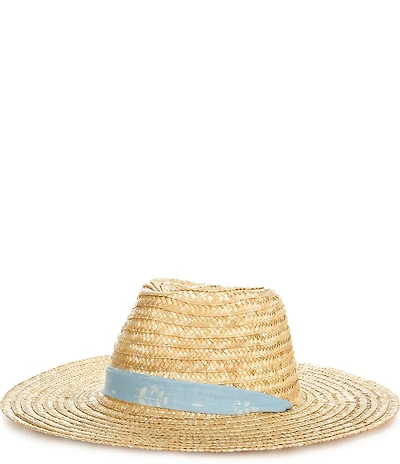 Gianni Bini x Cyd Morris The Walter Straw Hat with Interchangeable Scarf