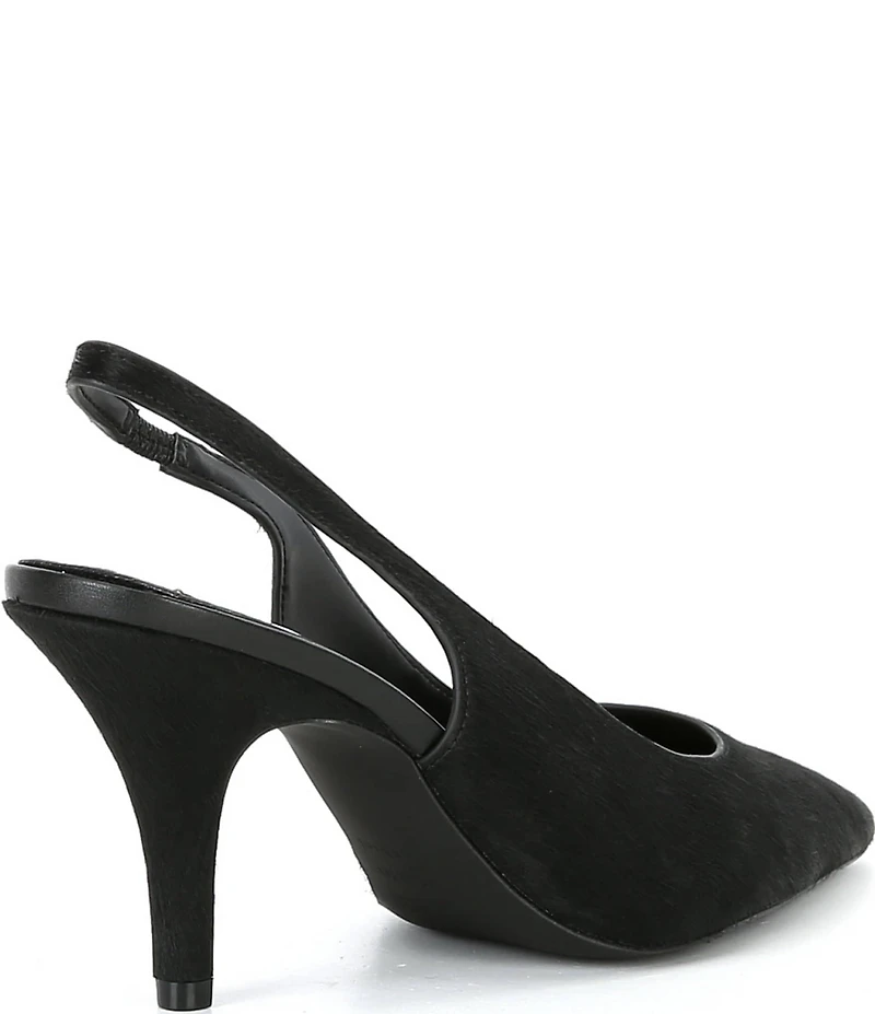 Gianni Bini x Lilly Sisto Lola Haircalf Pointed Toe Slingback Pumps